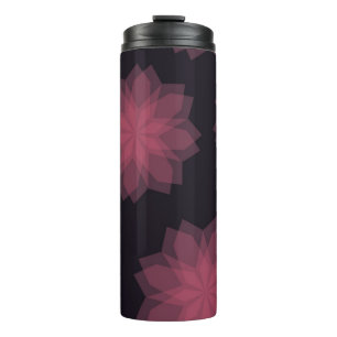 Pink, cool, trendy, modern flower abstraction thermal tumbler