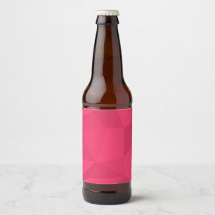 Pink, cool, unique, trendy triangle illustration beer bottle label