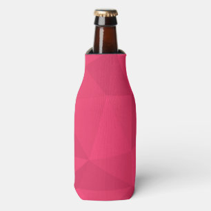 Pink, cool, unique, trendy triangle illustration bottle cooler