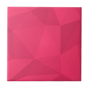 Pink, cool, unique, trendy triangle illustration ceramic tile