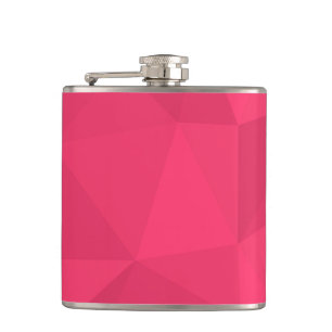 Pink, cool, unique, trendy triangle illustration hip flask