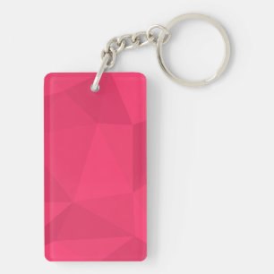 Pink, cool, unique, trendy triangle illustration key ring
