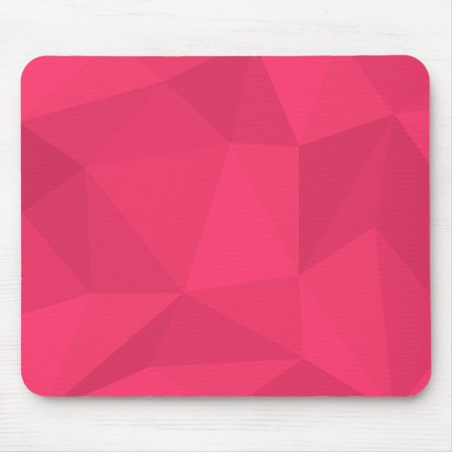Pink, cool, unique, trendy triangle illustration mouse pad (Front)