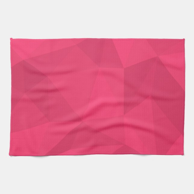 Pink, cool, unique, trendy triangle illustration tea towel (Horizontal)