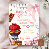 Pink Coquette Backyard BabyQ Baby Shower