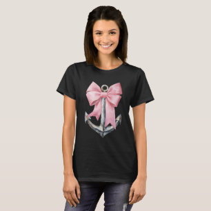Pink Coquette Bow and Anchor T-Shirt