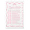Pink Coquette Bow Baby Shower Guess Who Game 