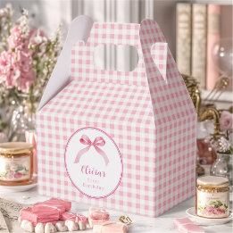 Pink Coquette Bow Birthday Favour Box