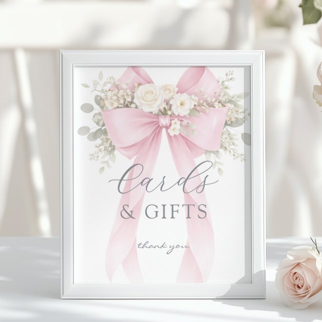 Pink Coquette Bow Cards and gifts Eucalyptus Poster (Creator Uploaded)