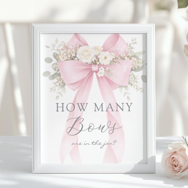 Pink Coquette Bow How many Bows Game Poster (Creator Uploaded)