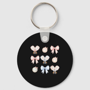 Pink coquette bow pickleball mum grandma aesthetic key ring