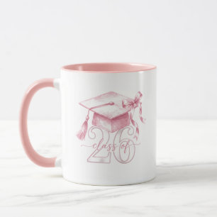 Pink Coquette Bow Senior Class of 2026 Senior Girl Mug