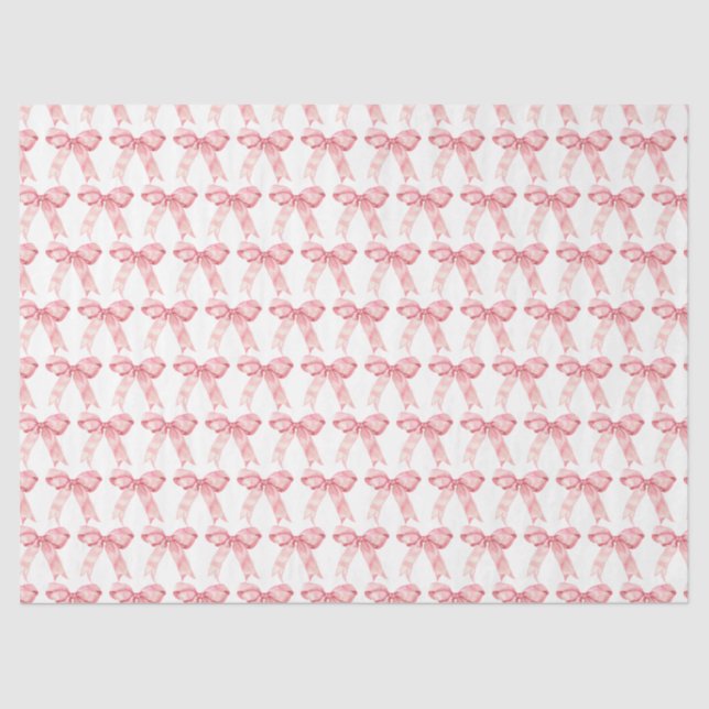 Pink Coquette Bow Tissue Paper (Front)