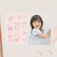Pink Coquette Bows Birthday Party Photo