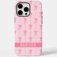 Pink Coquette Bows Name Girly Pattern