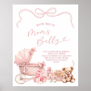 Pink Coquette Carriage How Big Is Mum Belly Sign