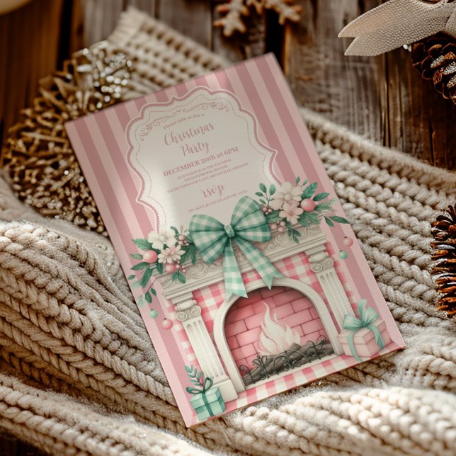Pink Coquette Christmas Invitation (Creator Uploaded)