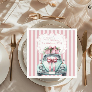 Pink Coquette Christmas Napkin