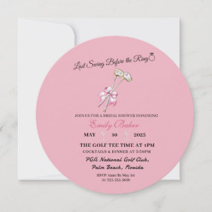 Pink Coquette Golf Last Swing Before The Ring 