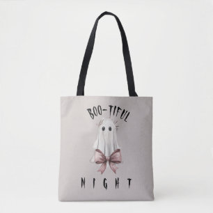 Pink Coquette Halloween Ghost Tote Bag