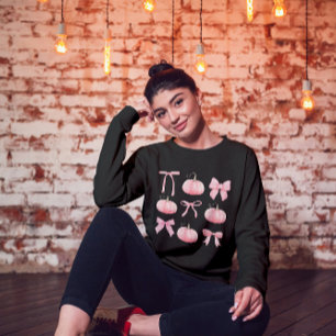 Pink Coquette Halloween Pumpkins Sweatshirt