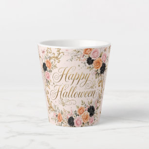 Pink Coquette Happy Halloween Latte Mug 12oz
