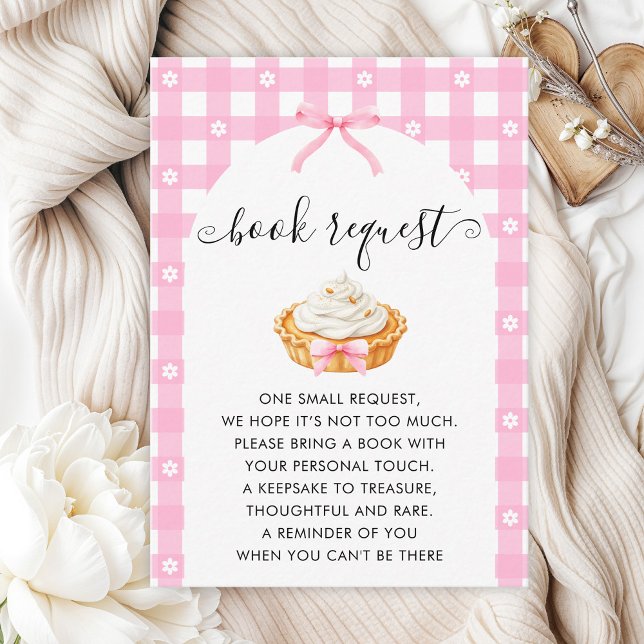 Pink Coquette Pumpkin Pie Book Request Enclosure Card (Creator Uploaded)
