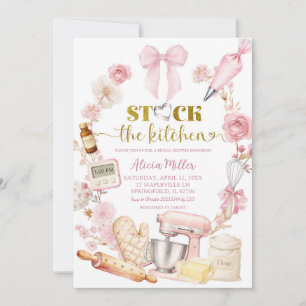 Pink Coquette Stock the Kitchen Invitation