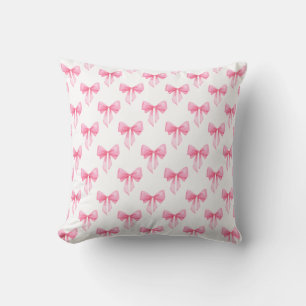 Pink Coquette Style Bow Aesthetic Cushion