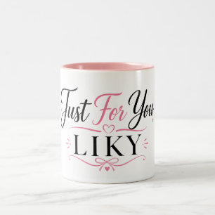 Pink Coquette Typography Sublimation Wrap Two-Tone Coffee Mug