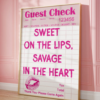 Pink Coquette Wall Art | Funny Girl Quote Print