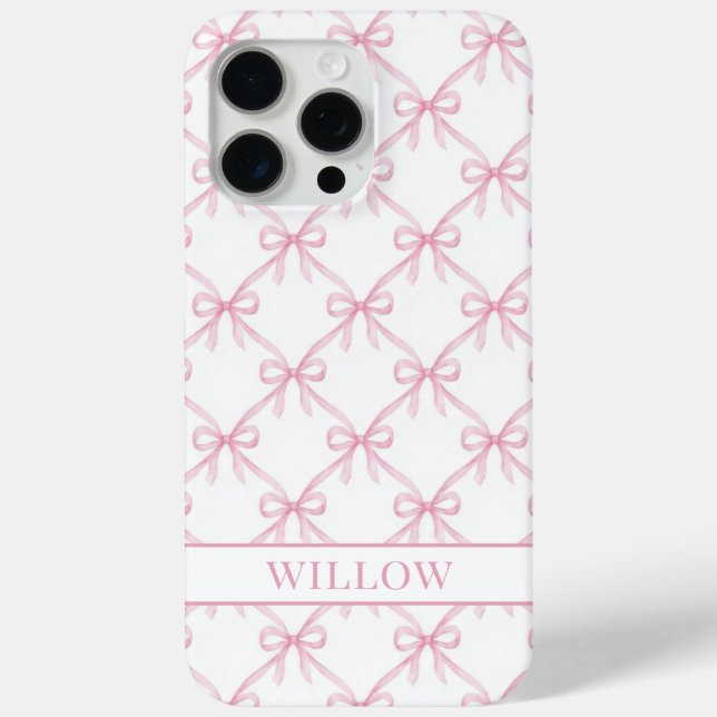 Pink Coquette Watercolor Bows Case-Mate iPhone Case (Back)