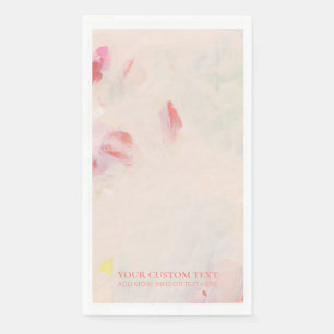 Pink & Coral Abstract Art Painting Custom Text Napkin
