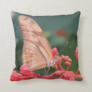 Pink Coral Butterfly Cushion