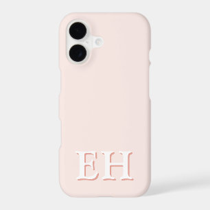 Pink & Coral Minimal Modern Initial Monogram