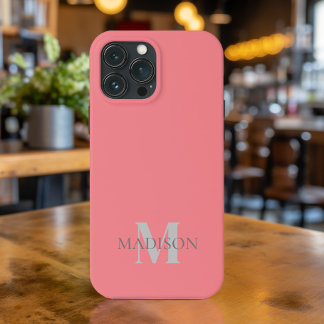 Pink Coral Personalised iPhone 13 Pro Max Case