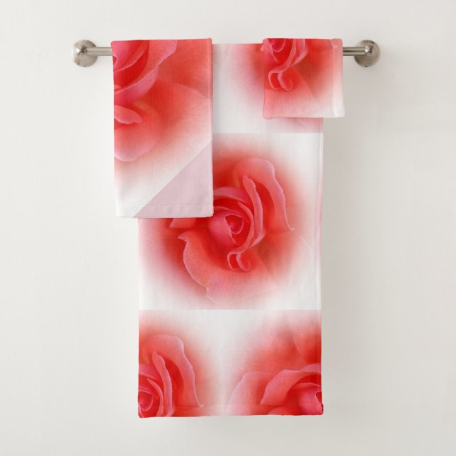pink coral rose bath towel set (Insitu)