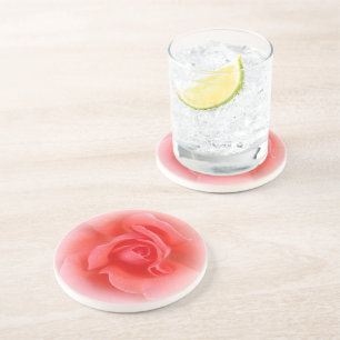 pink coral rose coaster