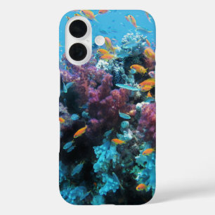 Pink Coral Underwater Scene iPhone 16 Case