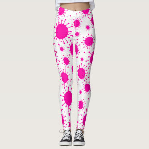 pink coronavirus leggings