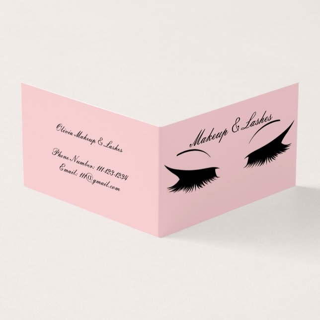PINK COSMETOLOGIST BUSINESS CARD (Outside)