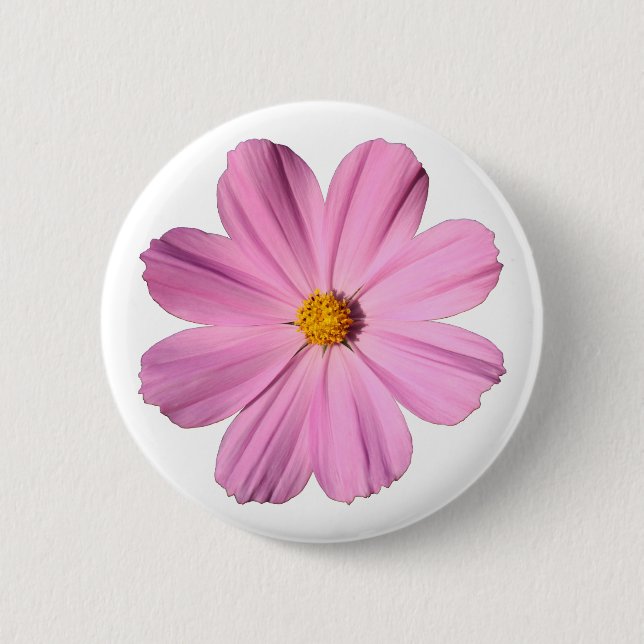 Pink Cosmos 6 Cm Round Badge (Front)