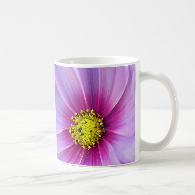 Pink Cosmos Coffee Mug (Right)