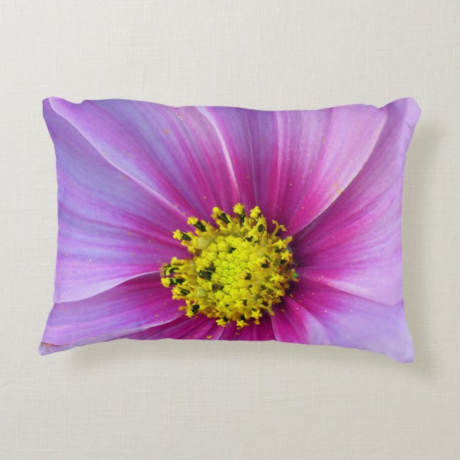 Pink Cosmos Decorative Cushion (Back)