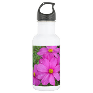 Pink cosmos flower garden 532 ml water bottle
