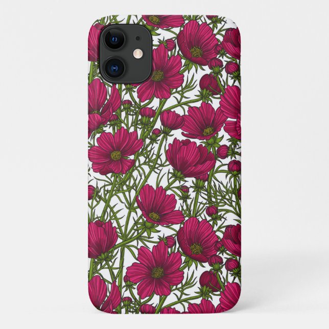 Pink Cosmos flowers Case-Mate iPhone Case (Back)