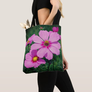 Pink Cosmos Flowers Tote Bag