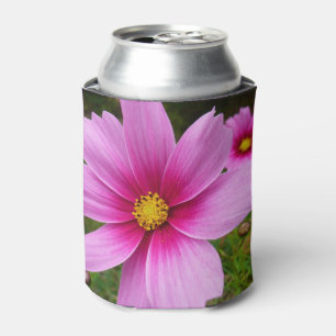 Pink Cosmos Flowers Wildflower Can Cooler