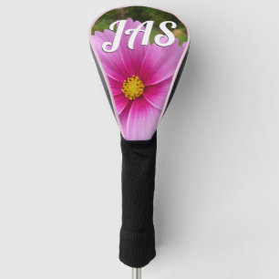Pink Cosmos Flowers Wildflower Golf Head Cover