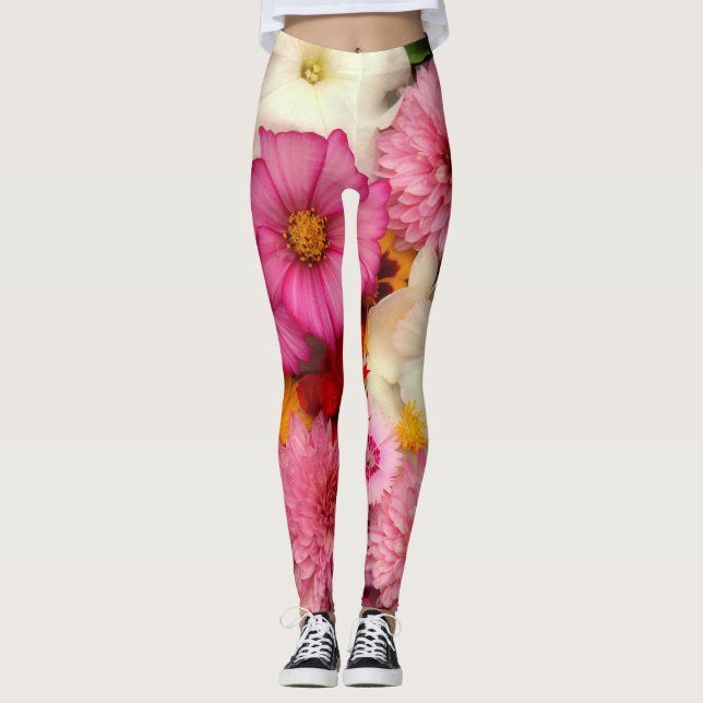 pink cosmos - leggings (Front)